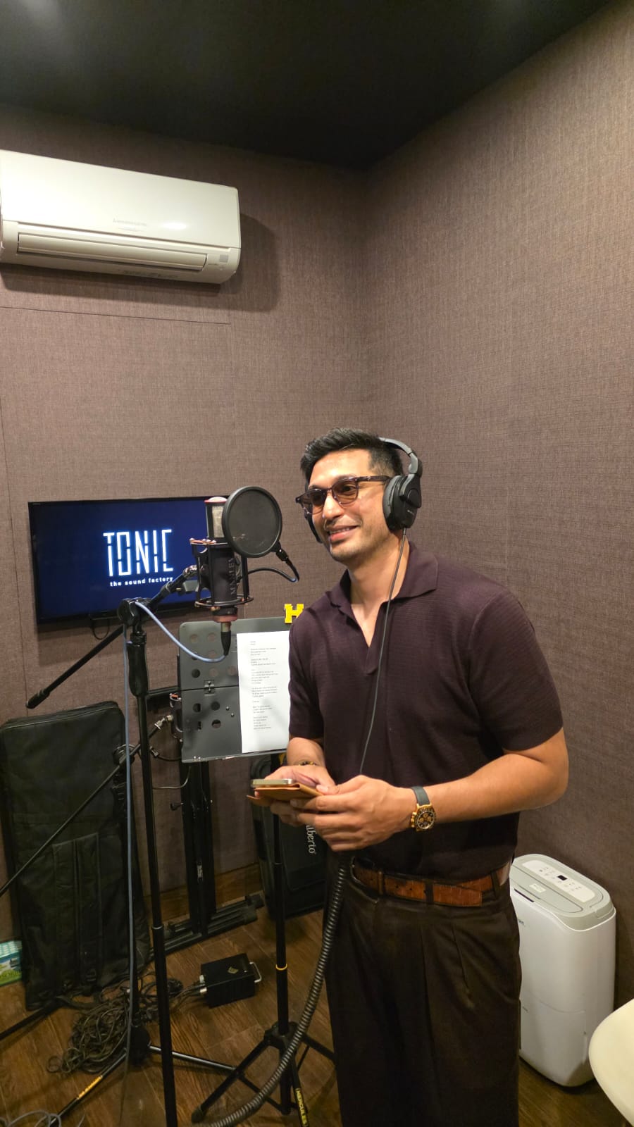 In the booth